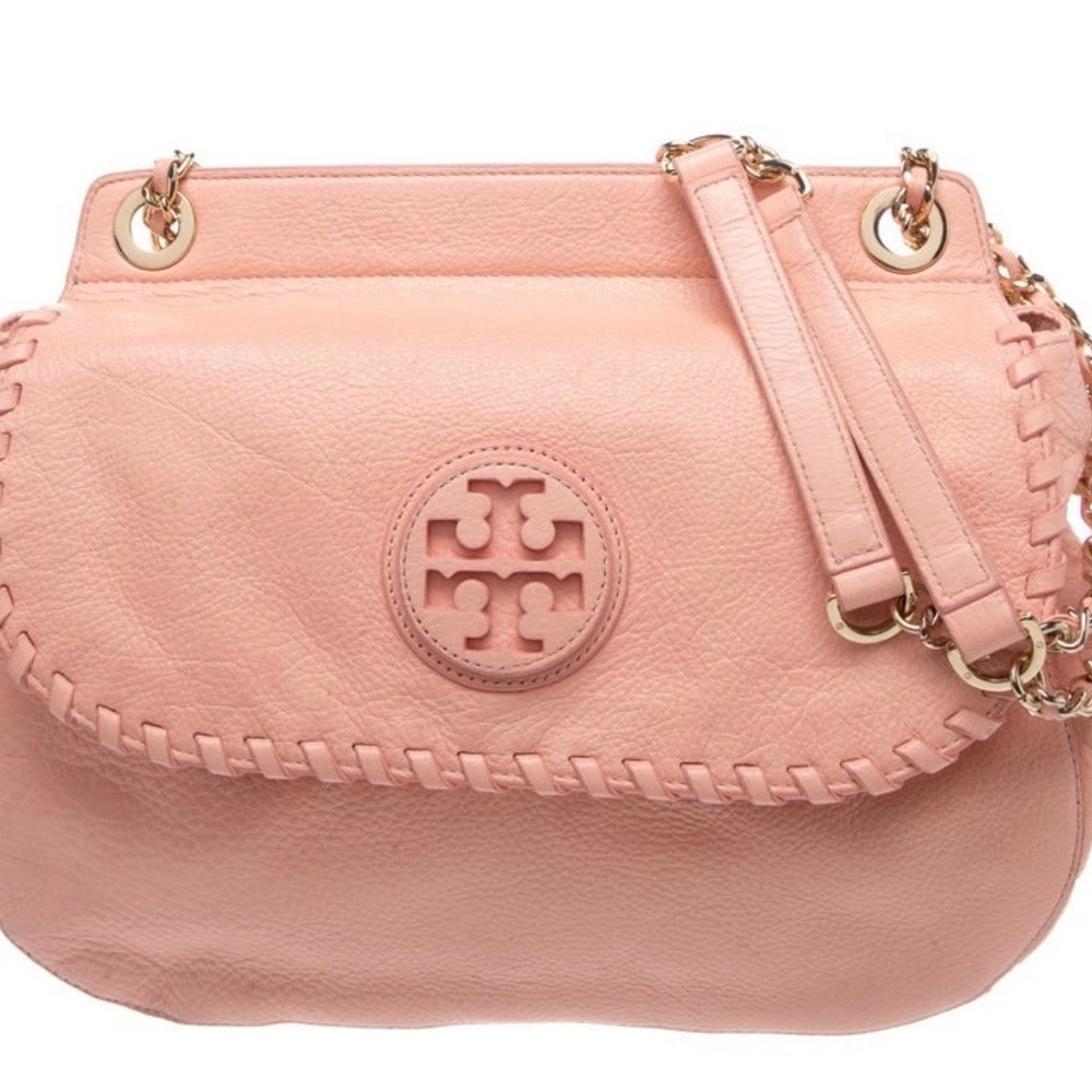 Tory Burch Light Pink Leather Shoulder Bag